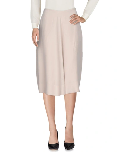 Shop Jil Sander 3/4 Length Skirts In Dove Grey