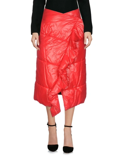 Shop Msgm Midi Skirts In Red