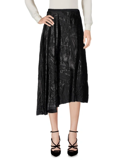 Shop Maison Margiela Midi Skirts In Black