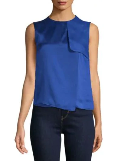 Shop Max Mara Vezzano Silk Top In Cornflower