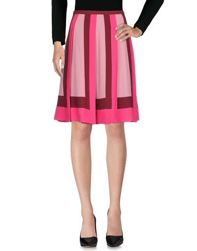 Shop Valentino Midi Skirts In Pink