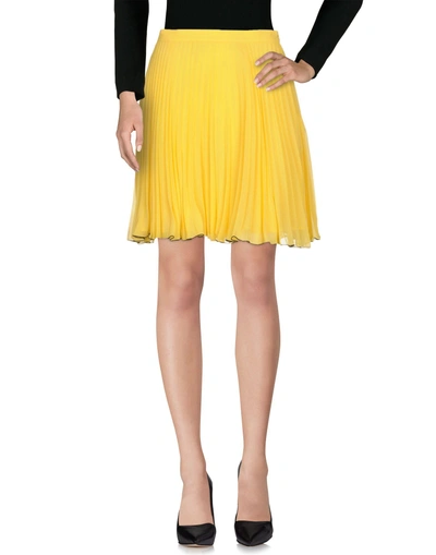 Shop Boutique Moschino Knee Length Skirt In Yellow