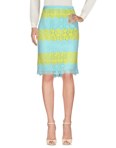 Shop Moschino Knee Length Skirt In Sky Blue
