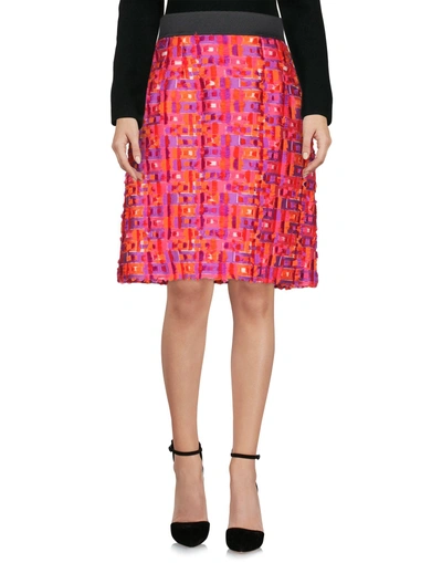 Shop Dolce & Gabbana Woman Mini Skirt Fuchsia Size 4 Polyester, Silk In Pink