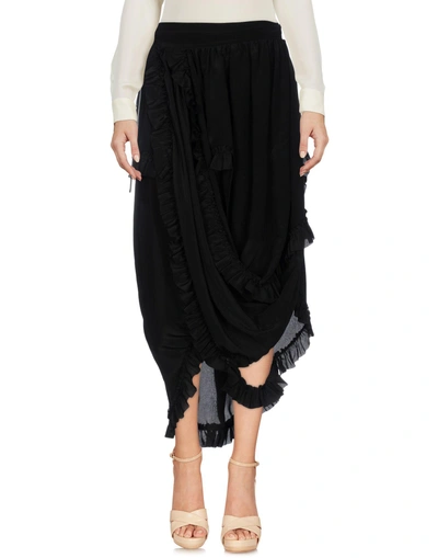 Shop Simone Rocha Knee Length Skirt In Black