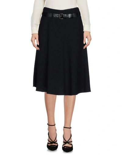 Shop Miu Miu Knee Length Skirt In Black