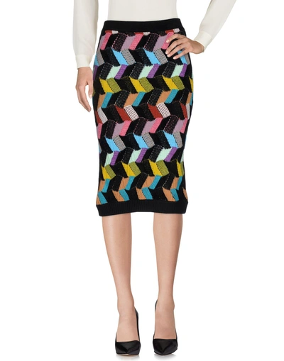 Shop Missoni Knee Length Skirt In Black