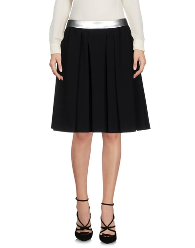 Shop Moschino Knee Length Skirt In Black
