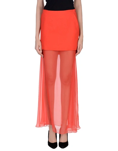 Shop Givenchy Long Skirts In Red