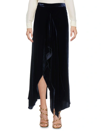 Shop Roland Mouret Long Skirts In Dark Blue