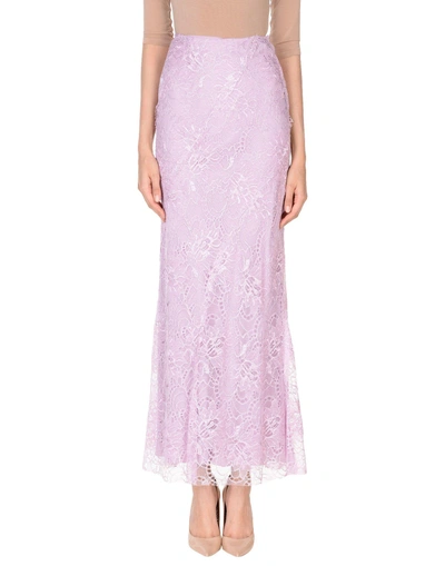 Shop Alberta Ferretti Woman Maxi Skirt Light Purple Size 4 Viscose, Polyamide