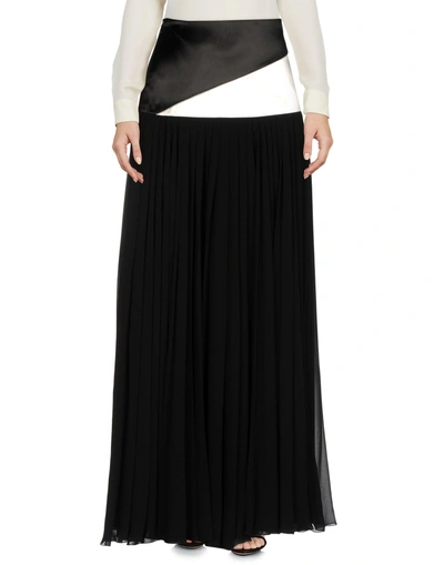 Shop Lanvin Woman Long Skirt Black Size 8 Polyester, Viscose