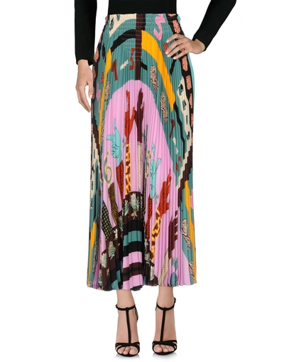 Shop Valentino Long Skirts In Pink