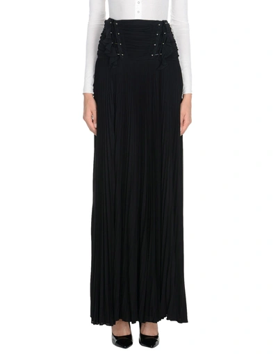 Shop Roberto Cavalli Long Skirts In Black