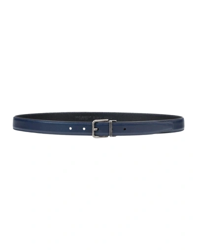 Shop Dolce & Gabbana Belts In Dark Blue