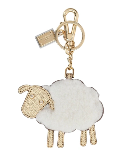 Shop Dolce & Gabbana Key Rings In White