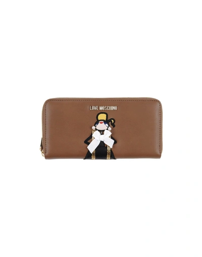Shop Love Moschino Wallet In Brown
