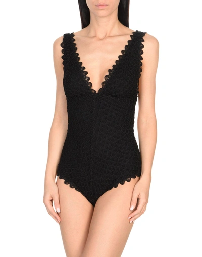 Shop Missoni One-piece Swimsuits In Black