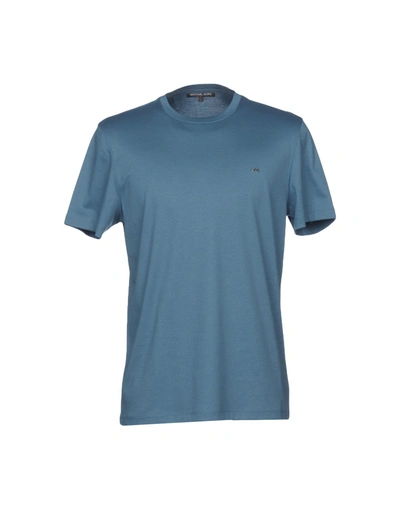 Shop Michael Michael Kors T-shirts In Slate Blue