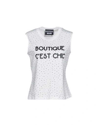 Shop Boutique Moschino T-shirts In White