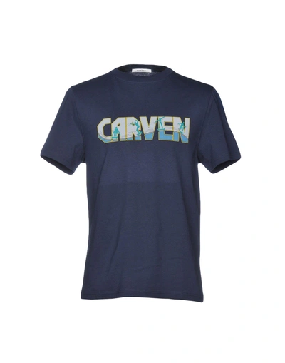 Shop Carven T-shirt In Dark Blue