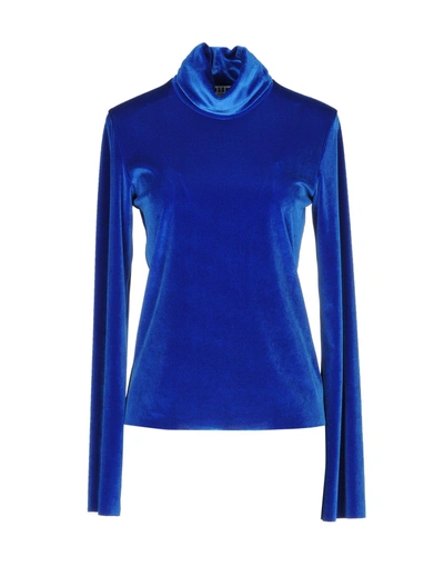 Shop Msgm Woman T-shirt Bright Blue Size 6 Polyester, Elastane