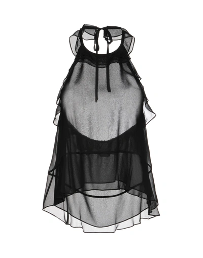 Shop Diane Von Furstenberg Silk Top In Black