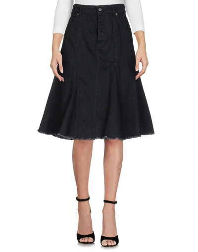 Shop Loewe Denim Skirt In Black