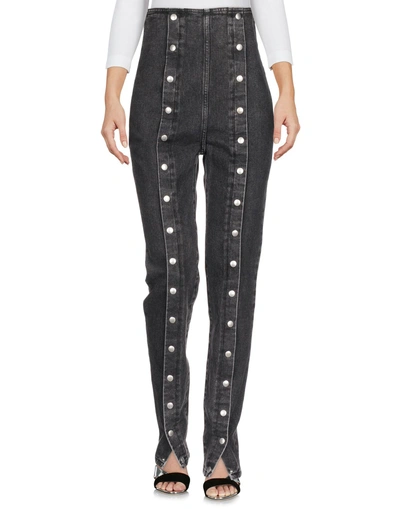 Shop Sara Battaglia Denim Pants In Black