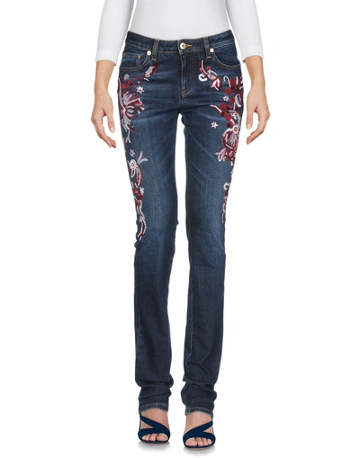 Shop Roberto Cavalli Denim Pants In Blue