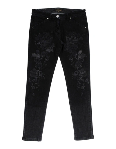 Shop Roberto Cavalli Denim Pants In Black