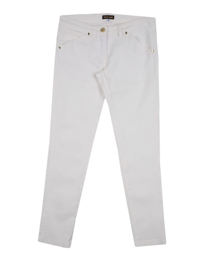 Shop Roberto Cavalli Denim Pants In White