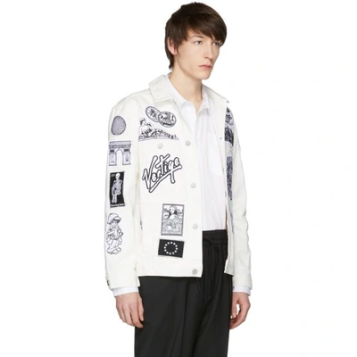 Shop Etudes Studio Etudes White Denim Guest Patch Jacket