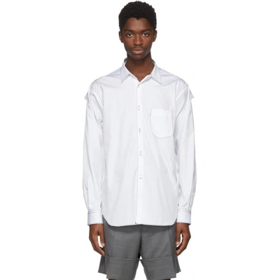 Shop Comme Des Garçons Shirt White Cotton Poplin Shirt