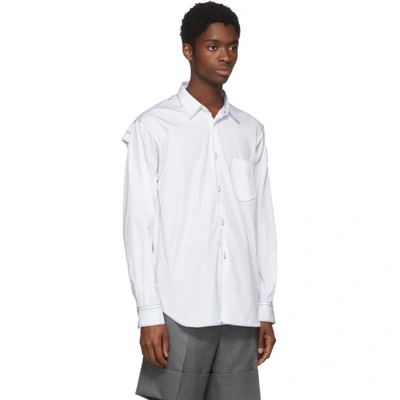 Shop Comme Des Garçons Shirt White Cotton Poplin Shirt