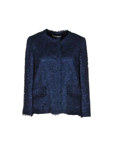 Shop Dolce & Gabbana Sartorial Jacket In Dark Blue