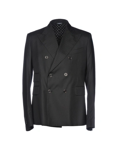 Shop Dolce & Gabbana Man Blazer Black Size 44 Virgin Wool, Silk