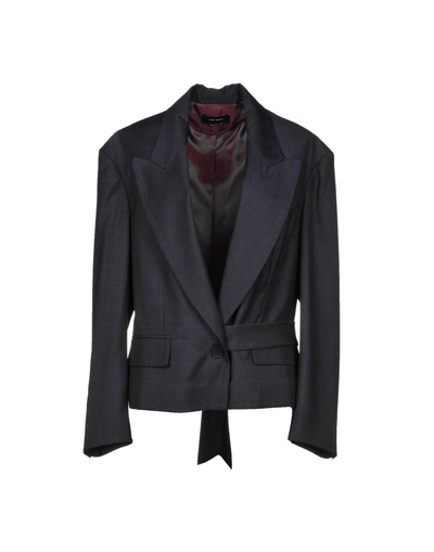 Shop Isabel Marant Blazers In Steel Grey