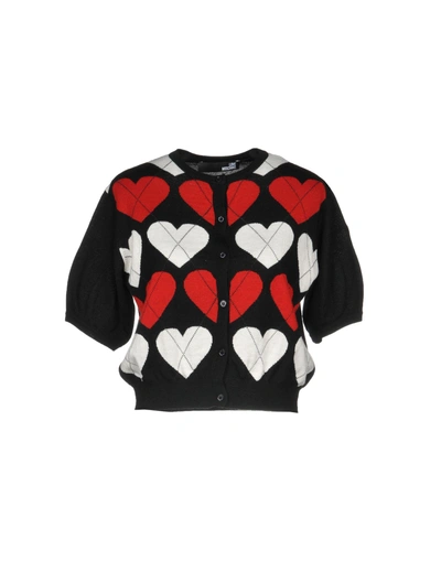 Shop Love Moschino Cardigans In Black