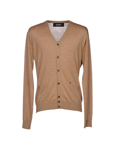 Shop Dsquared2 Cardigan In Camel