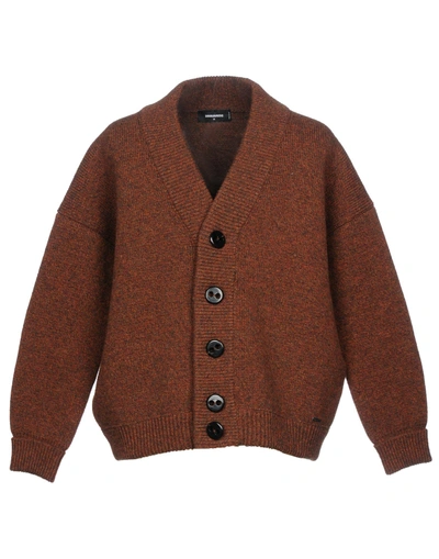 Shop Dsquared2 Cardigan In Brown