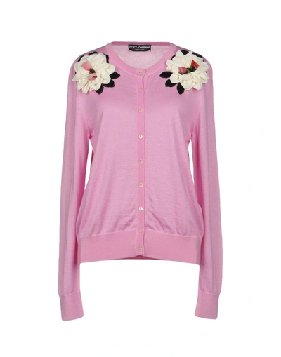 Shop Dolce & Gabbana Cardigan In Pink