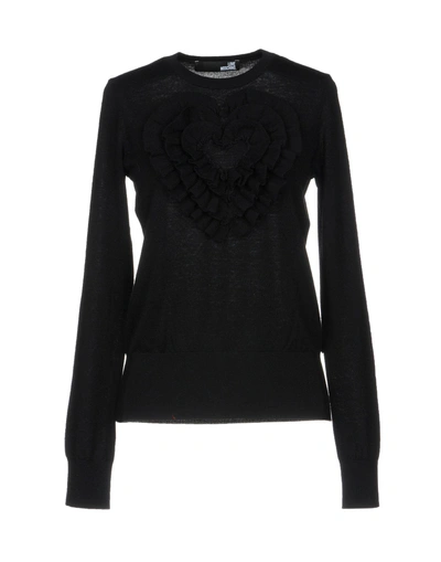 Shop Love Moschino Sweaters In Black