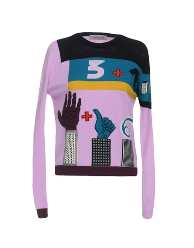 Shop Valentino Sweaters In Light Purple