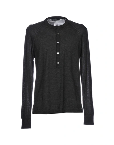 Shop Dolce & Gabbana Man Sweater Steel Grey Size 34 Cashmere, Silk