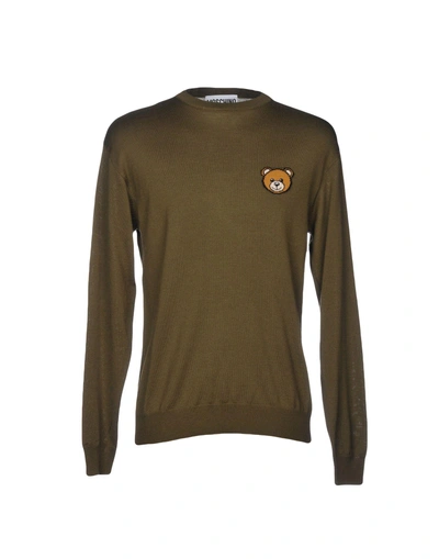 Shop Moschino Sweaters In Military Green