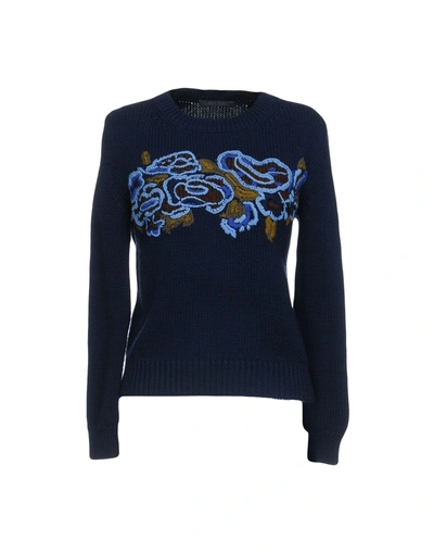 Shop Alberta Ferretti Sweaters In Dark Blue