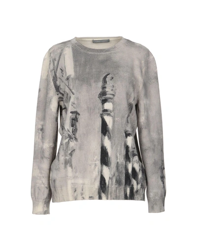 Shop Alberta Ferretti Sweaters In Light Grey