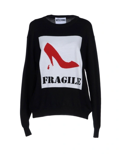 Shop Moschino Sweater In Black