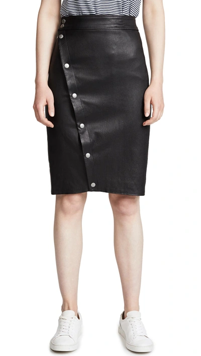 Shop Rag & Bone Baha Leather Skirt In Black